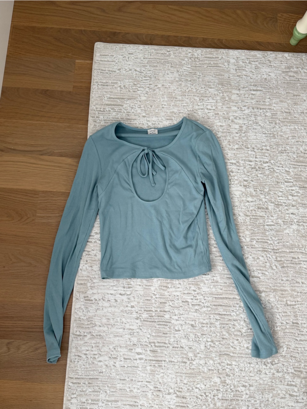 Wilfred Light Blue Tie-Front Long Sleeve Top
